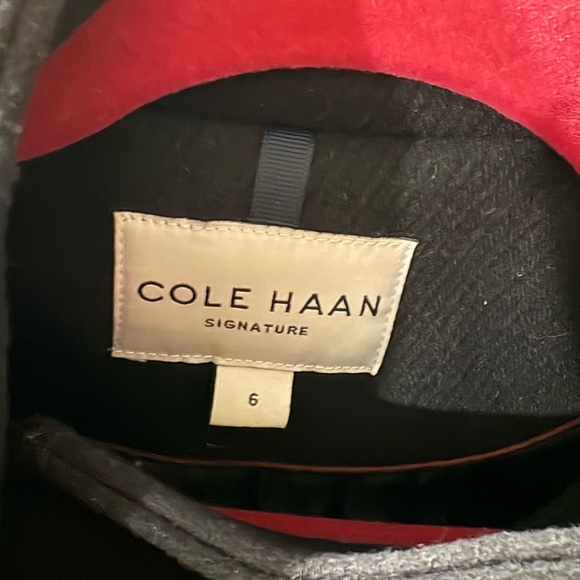 Cole Haan Navy Belted Coat - Picture 5 of 5